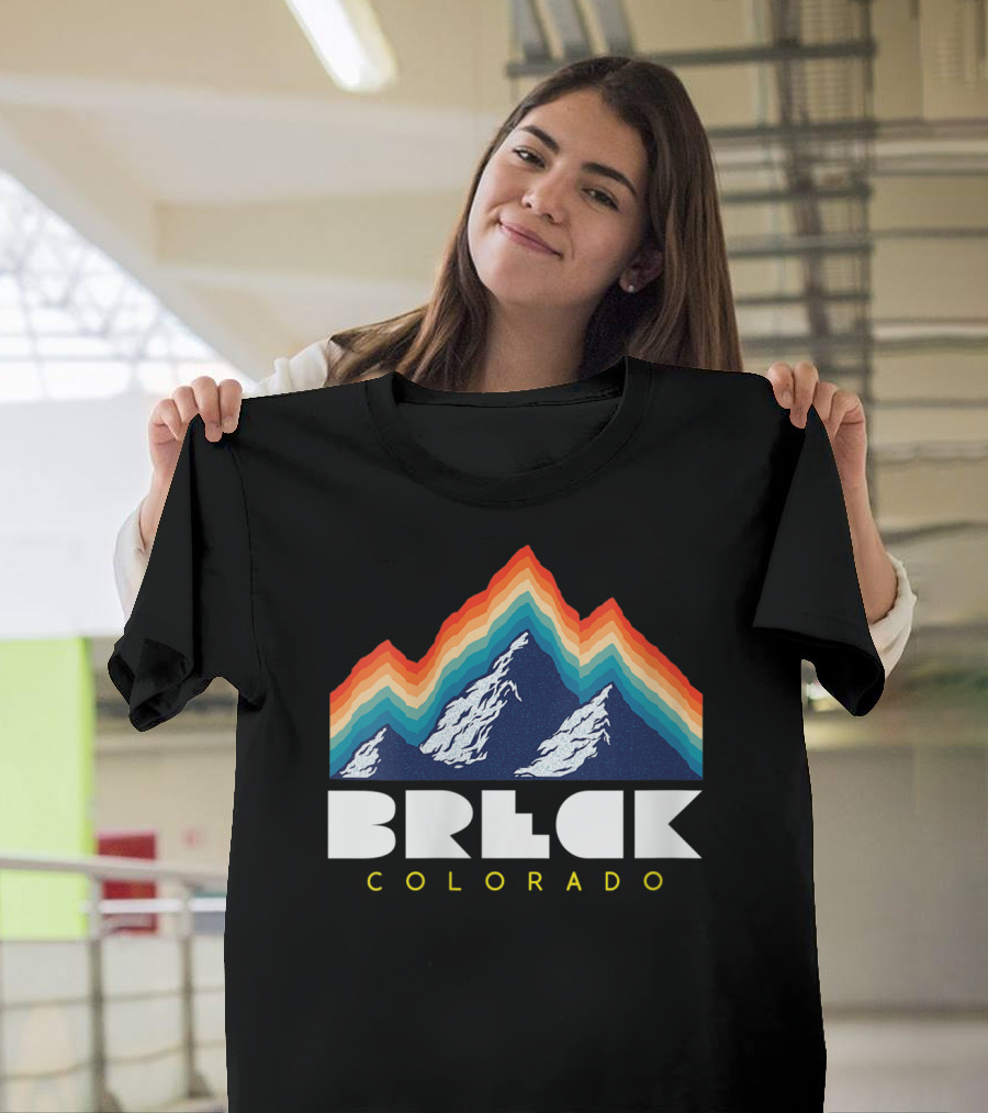Breck Colorado Mountain Peaks USA Hiking Climbing Adventure T-Shirt