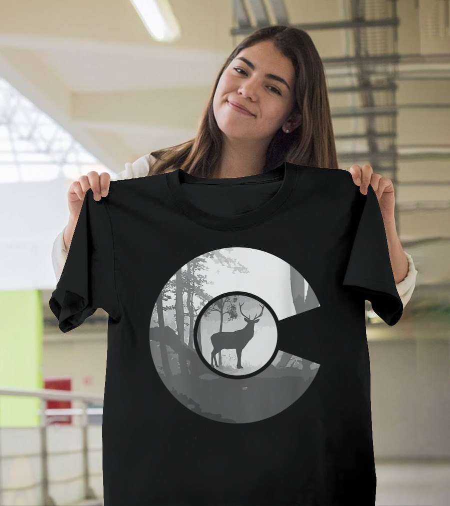 Colorado Flag Deer Hunting Nature Forest T-Shirt