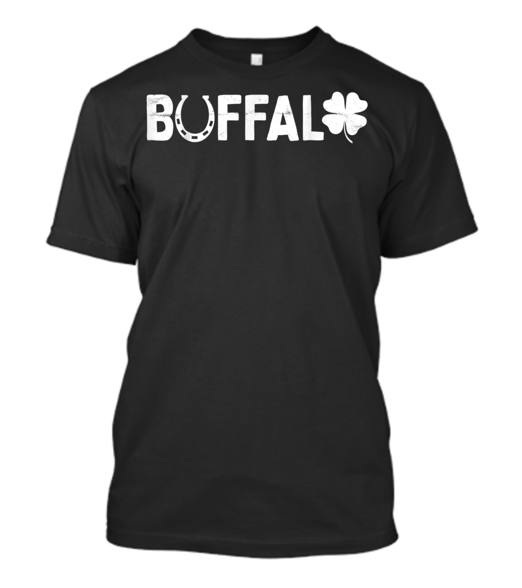 Buffalo New York Horseshoe Clover St Patricks Day Lucky T-Shirt