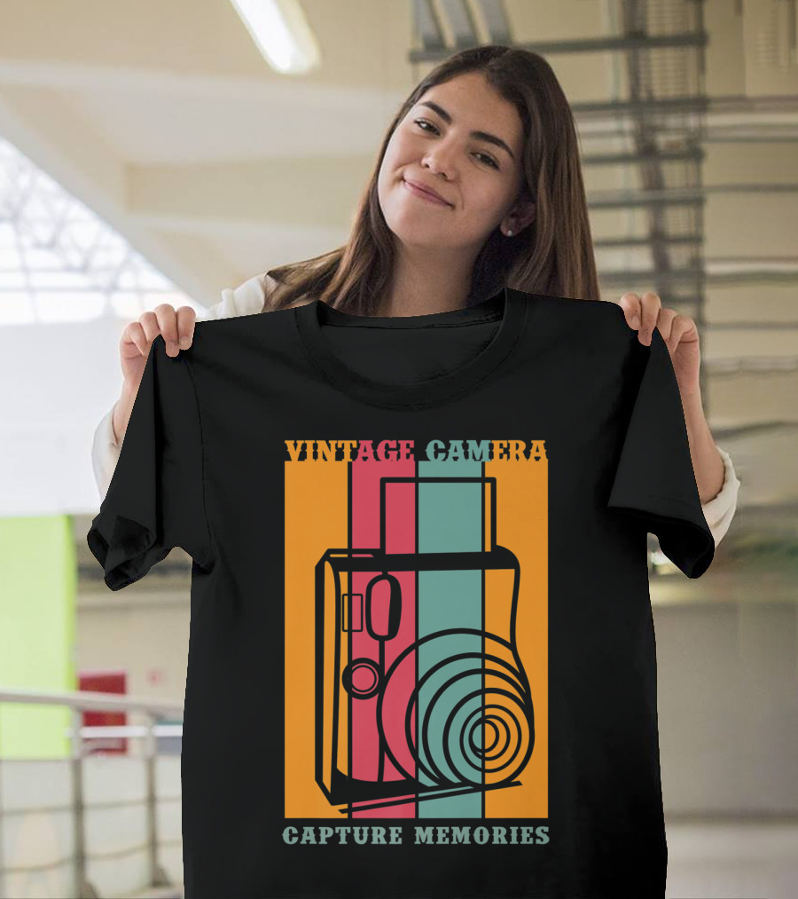 Vintage Camera Capture Memories T-Shirt