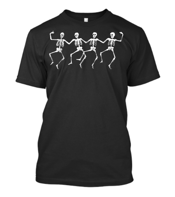 Spooky Dancing Skeletons Classic White Halloween Party T-Shirt