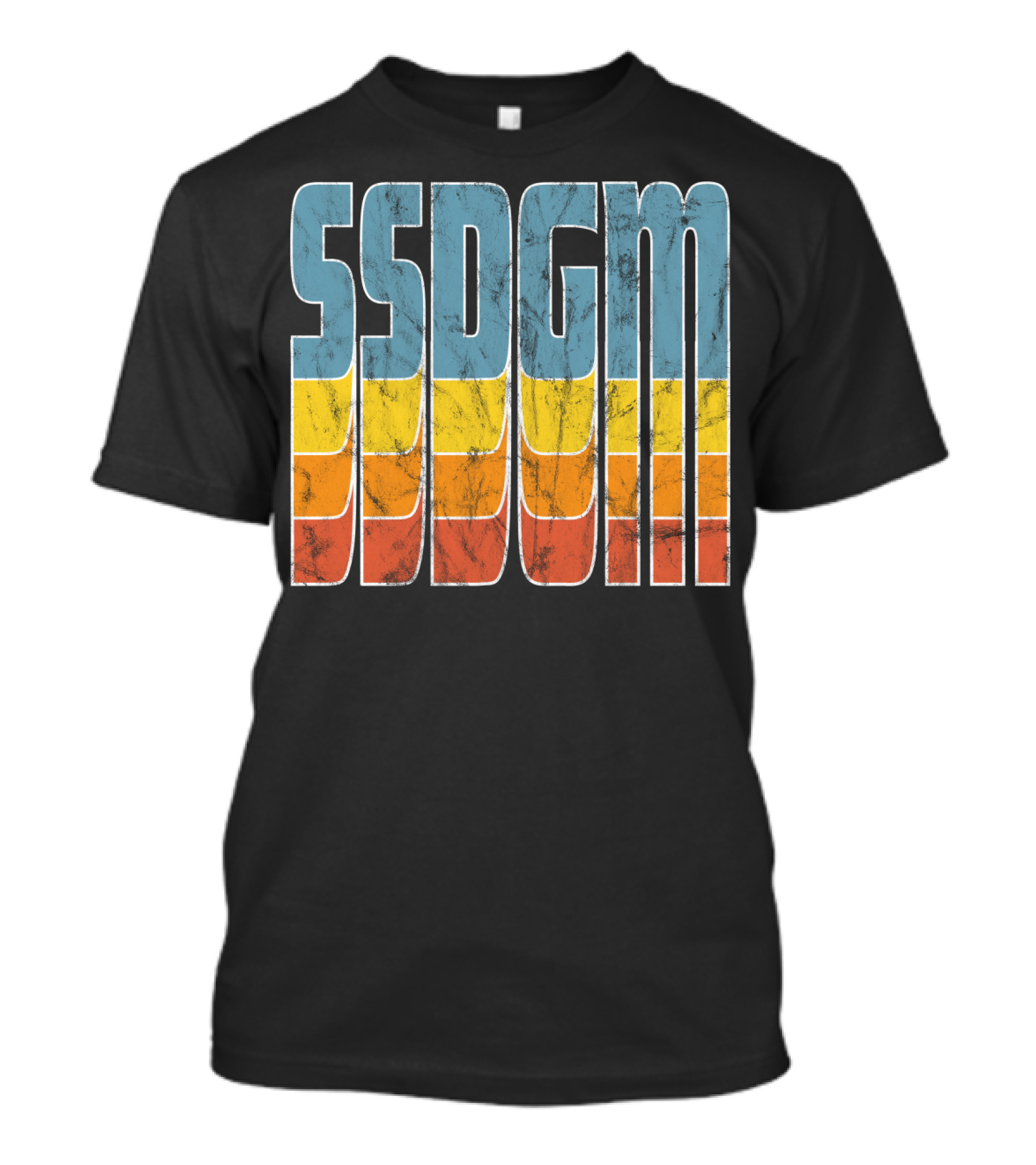 SSDGM Retro Distressed Multicolor Block T-Shirt