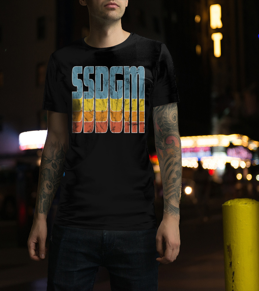 SSDGM Retro Distressed Multicolor Block T-Shirt