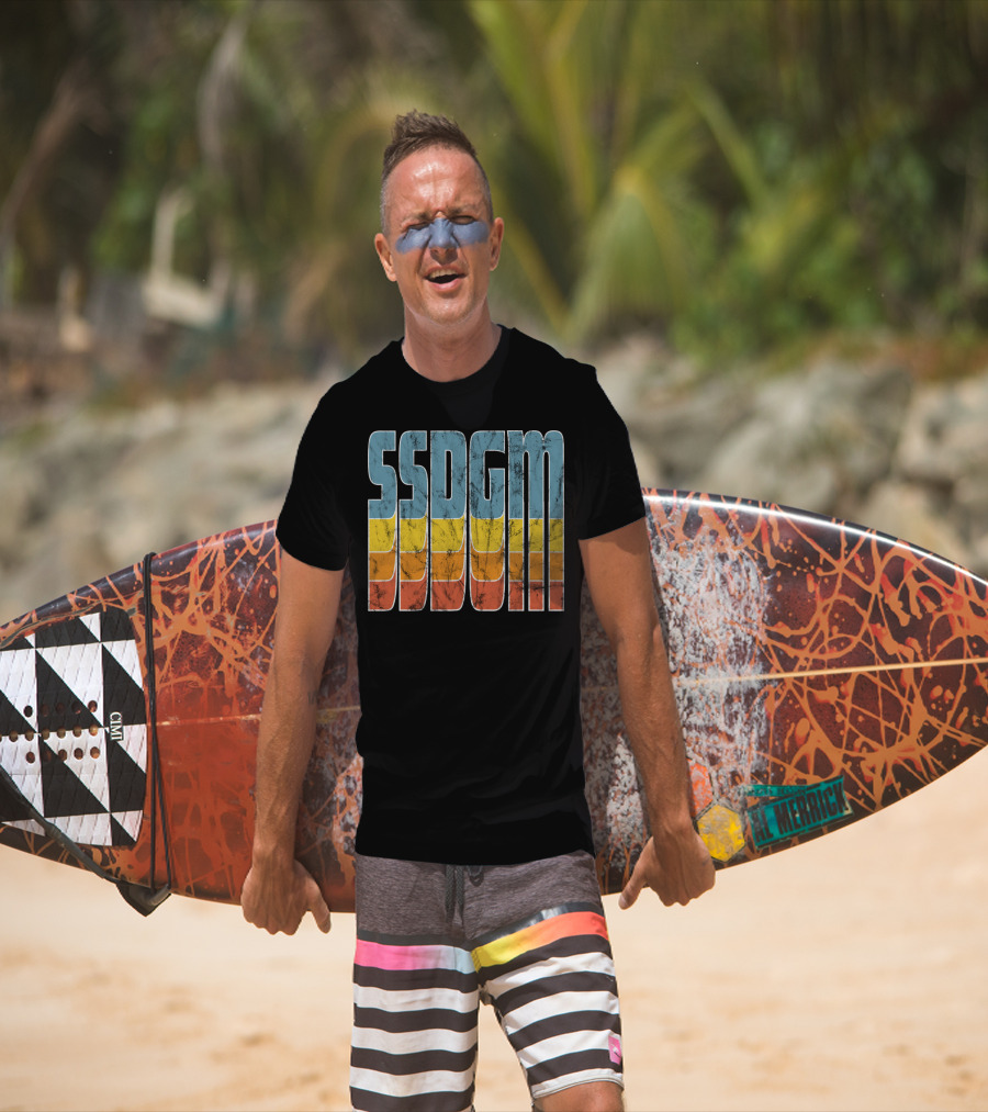 SSDGM Retro Distressed Multicolor Block T-Shirt