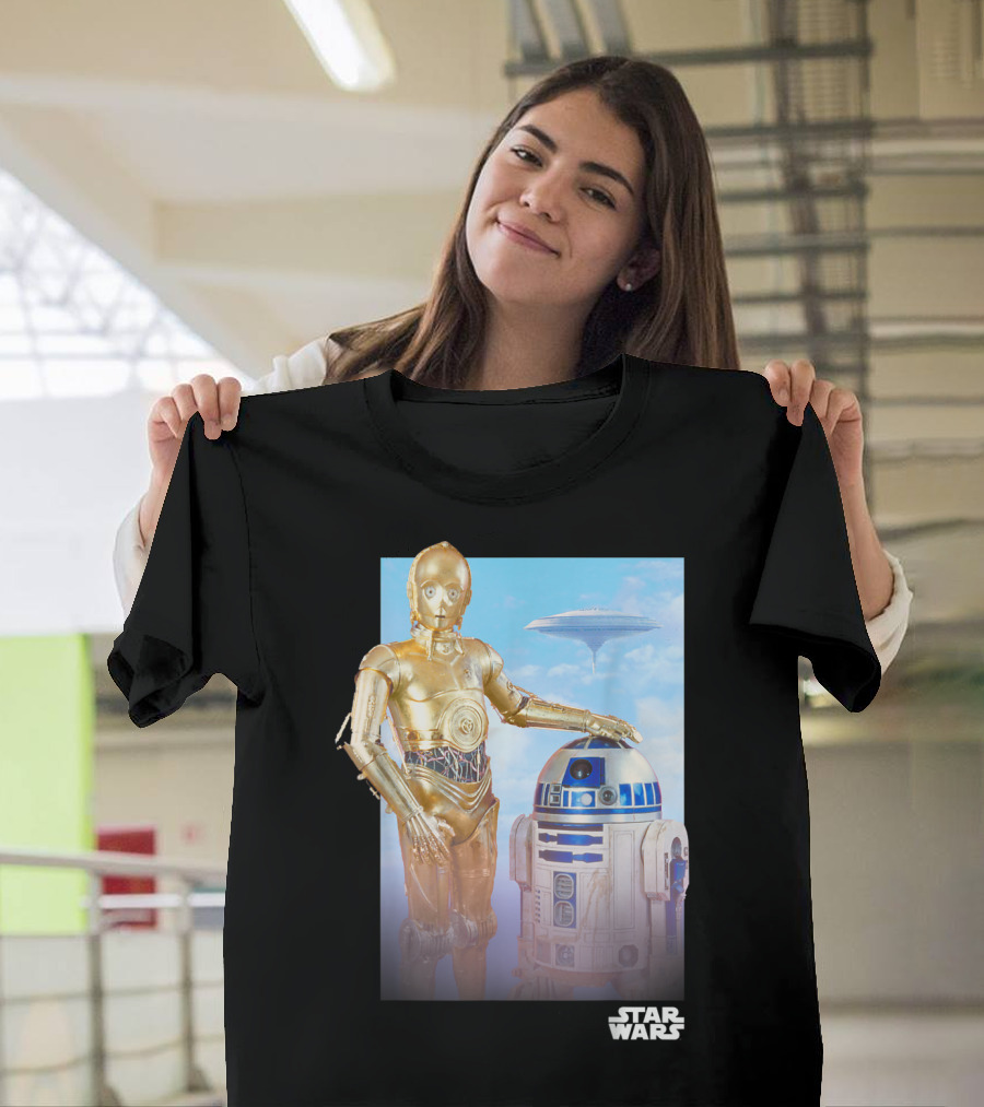 Star Wars R2D2 C3PO Cloud City T-Shirt