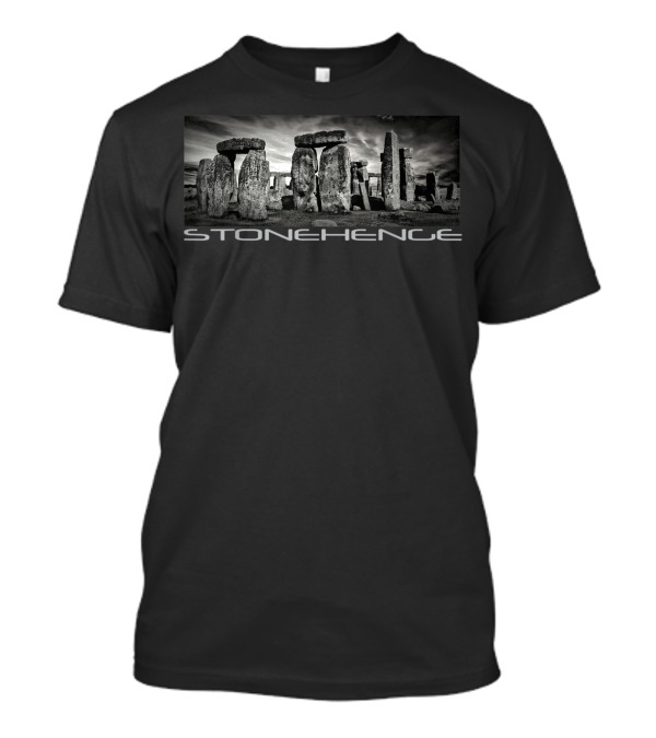 Stonehenge Dark Monochrome Ancient Monument T-Shirt
