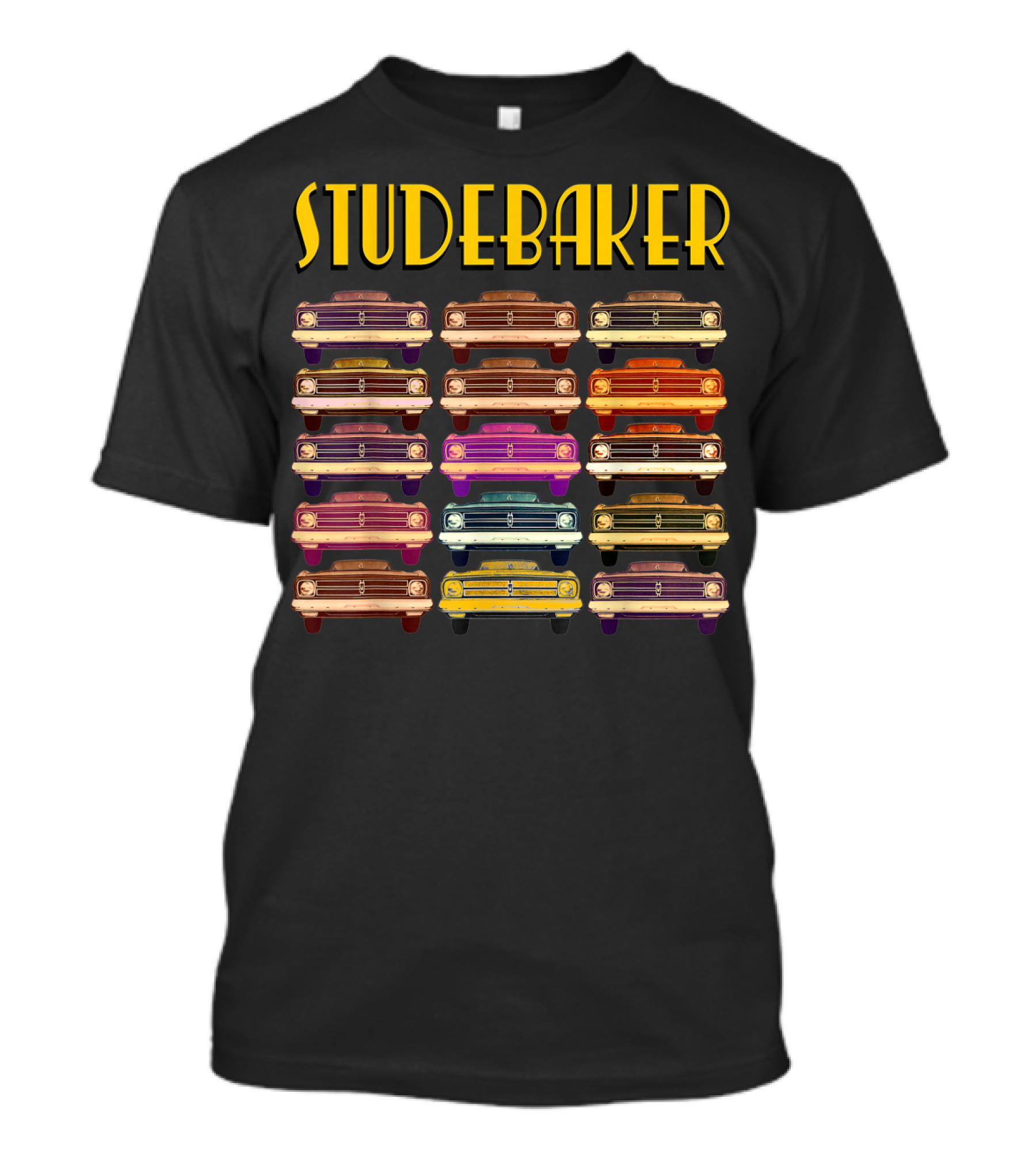Studebaker Classic Car Collector Vintage 5H Series Colorful Front Views T-Shirt