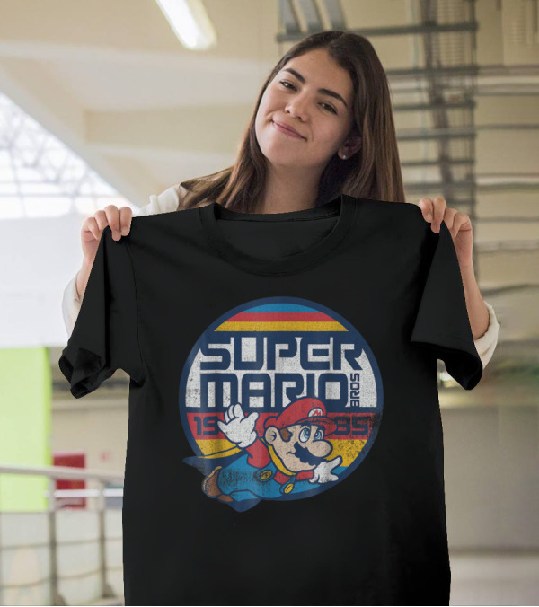 Super Mario Bros Flying 1985 Retro T-Shirt