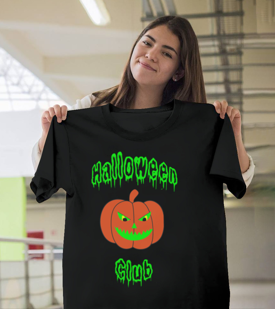 Halloween Club Jack o Lantern Pumpkin T-Shirt