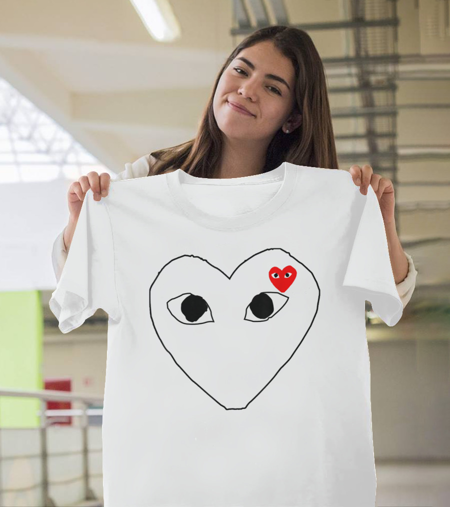Comme des Garçons Inspired Double Heart Eyes T-Shirt
