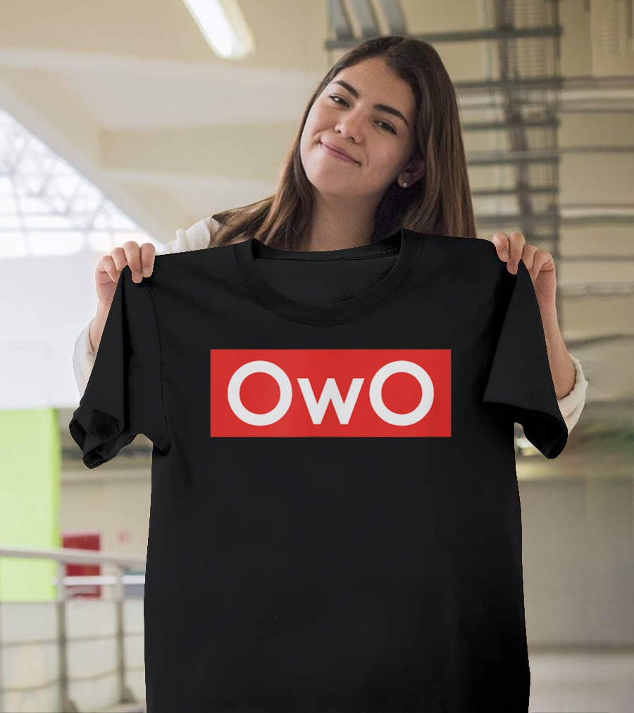 OWO Emoticon Red Box T-Shirt