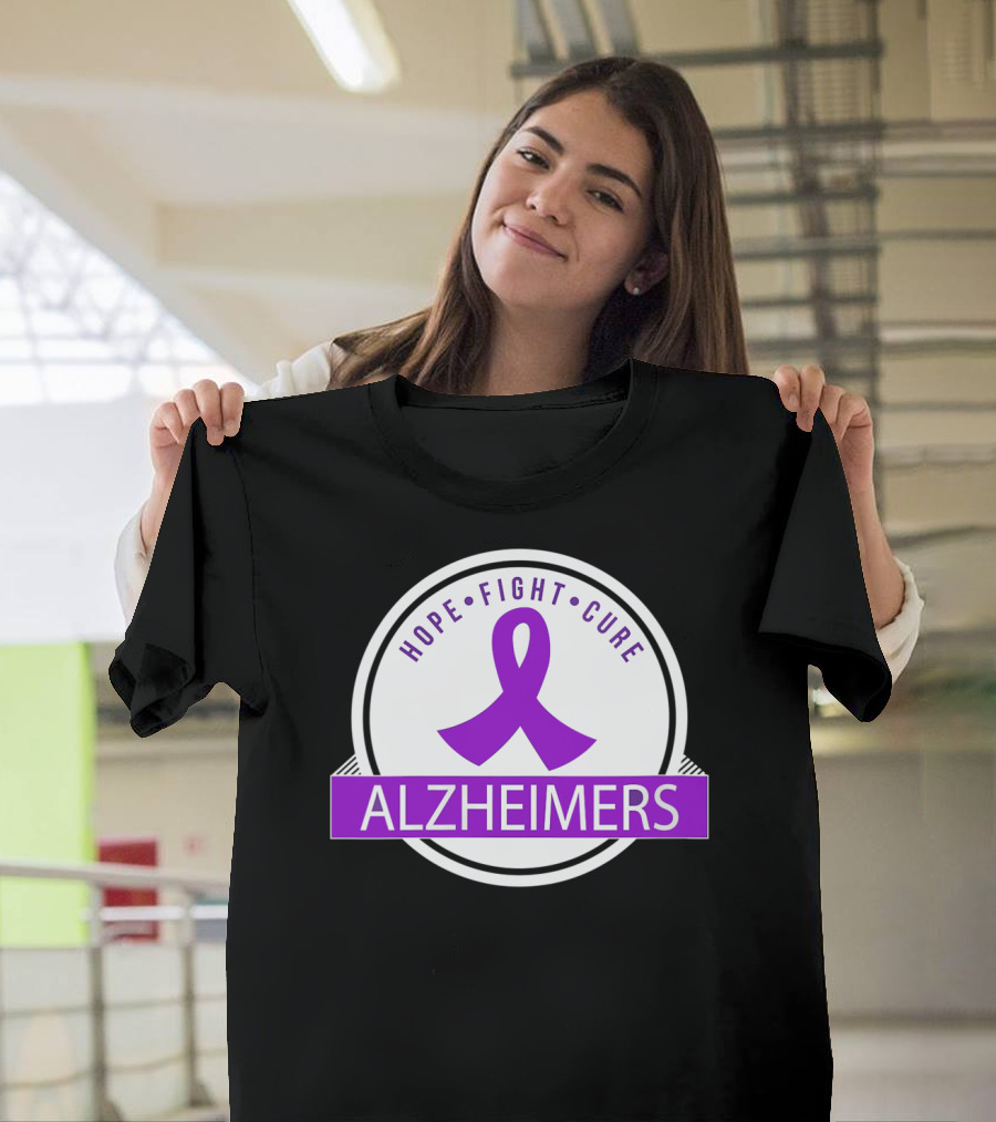 HOPE FIGHT CURE Alzheimers Awareness T-Shirt