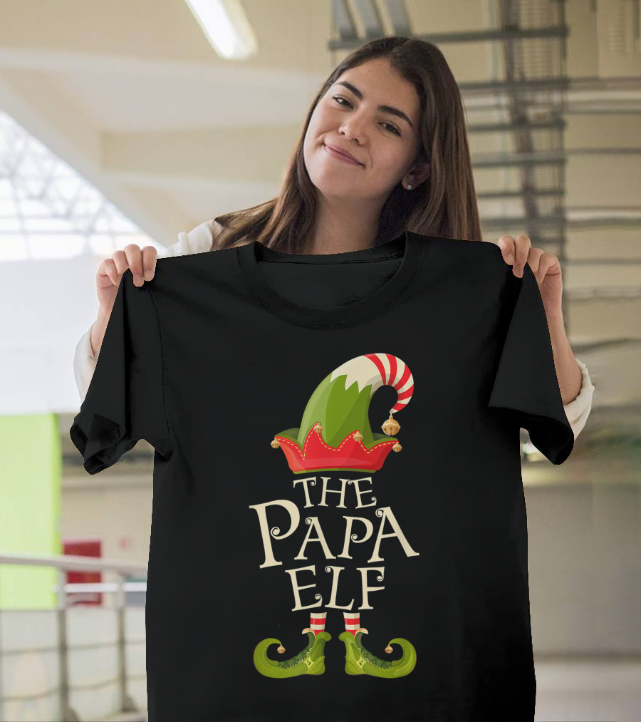 The Papa Elf Family Matching Group Holiday T-Shirt
