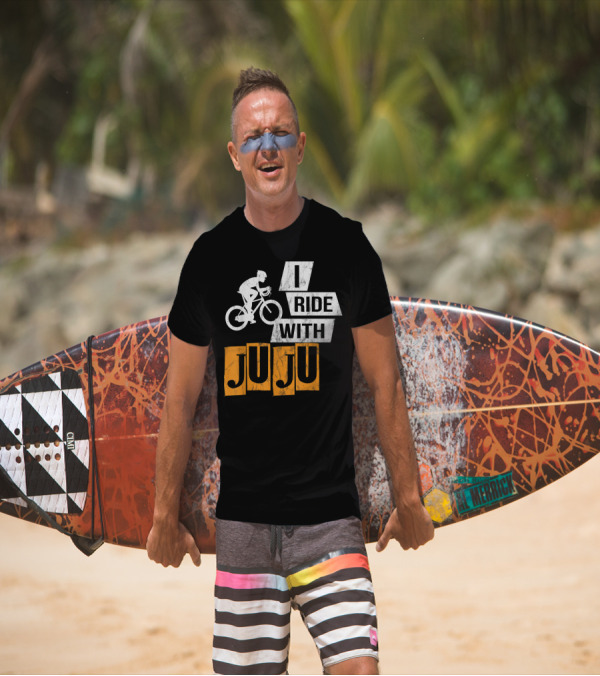 I Ride With Juju Bicycle Cyclist T-Shirt