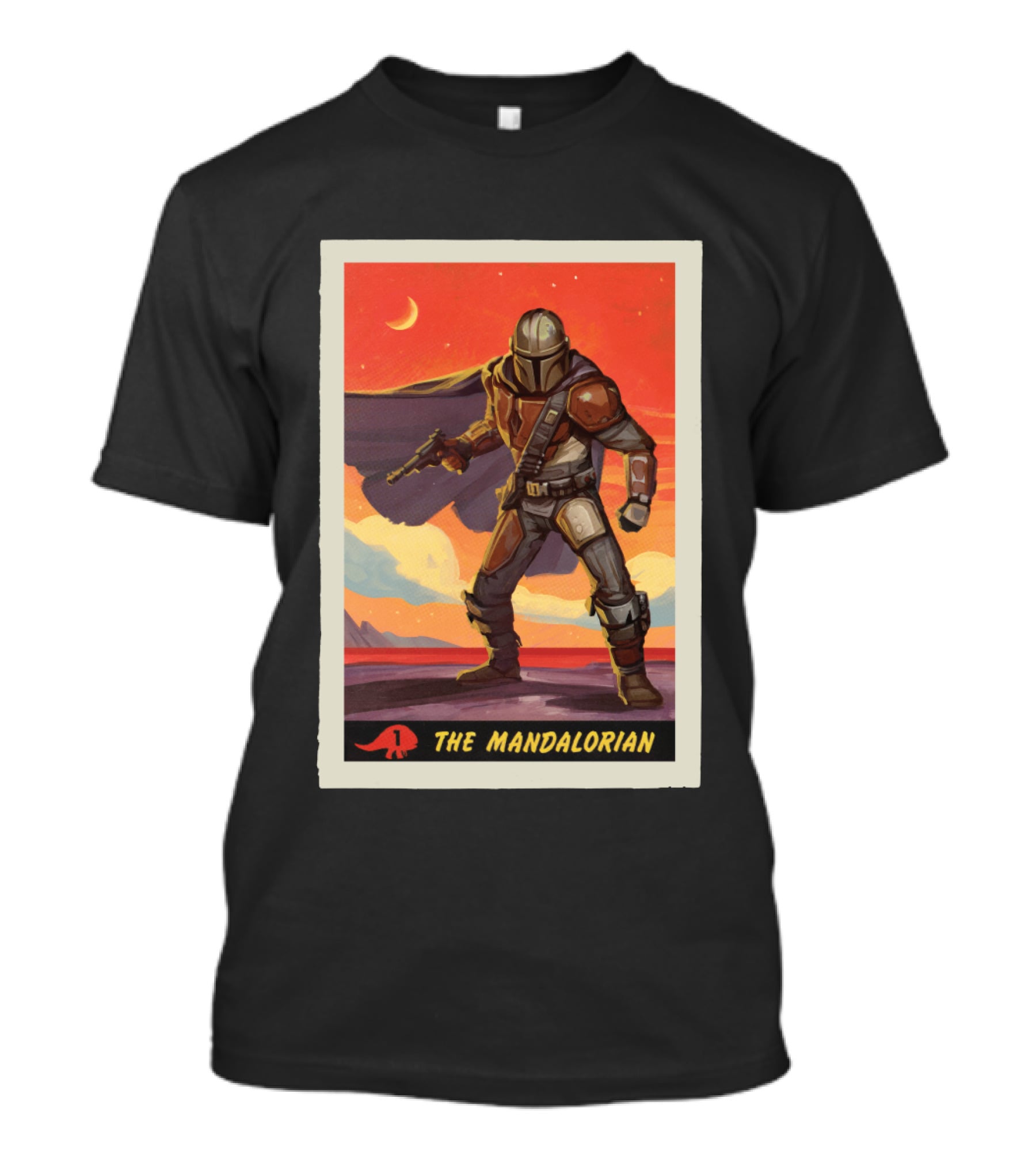 The Mandalorian Vintage Sunset Adventure Scene T-Shirt