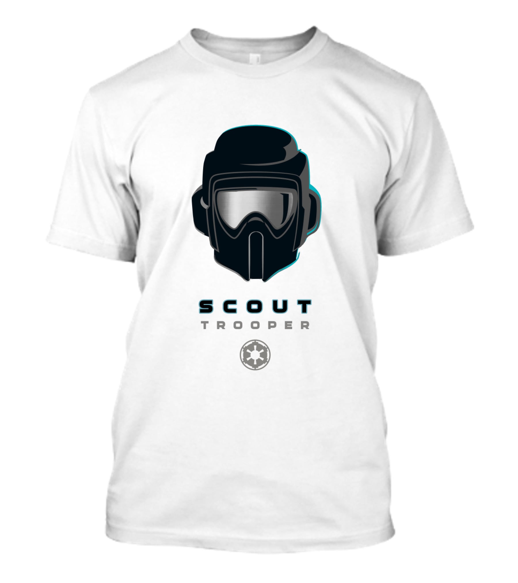 Scout Trooper Helmet With Galactic Empire Emblem T-Shirt