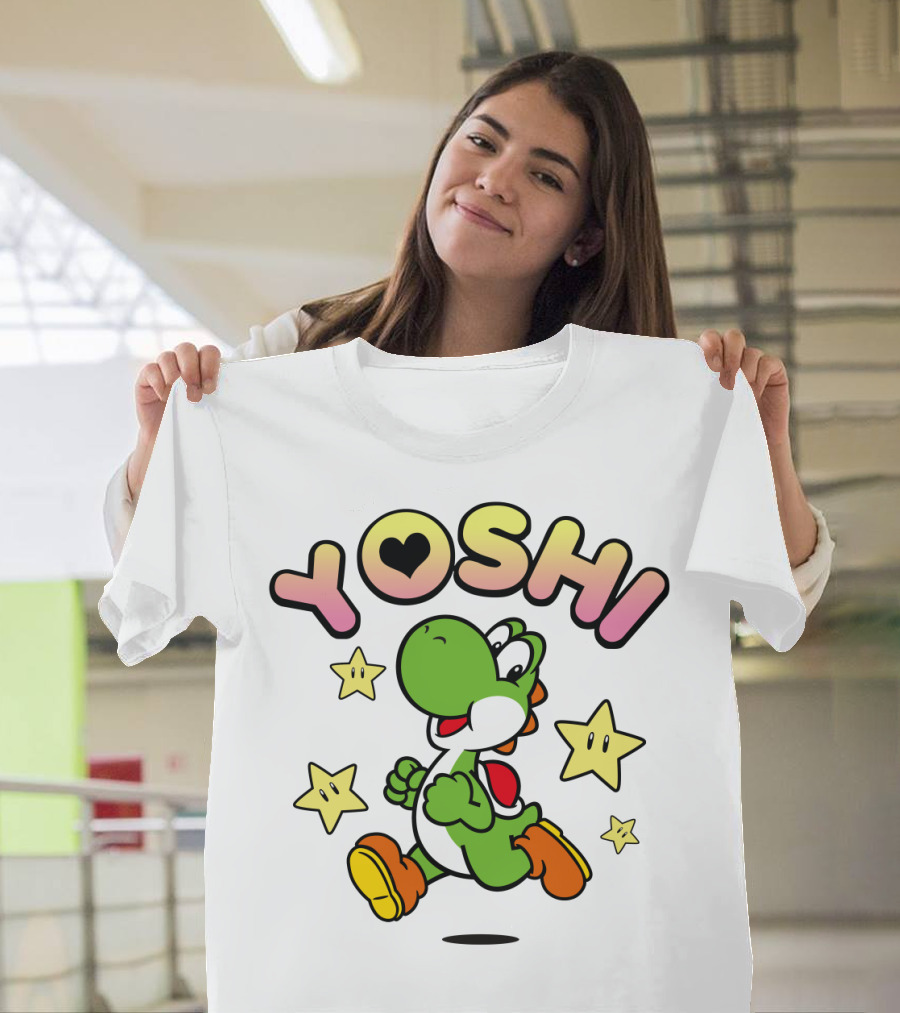 Yoshi Starry Adventure With Heart T-Shirt