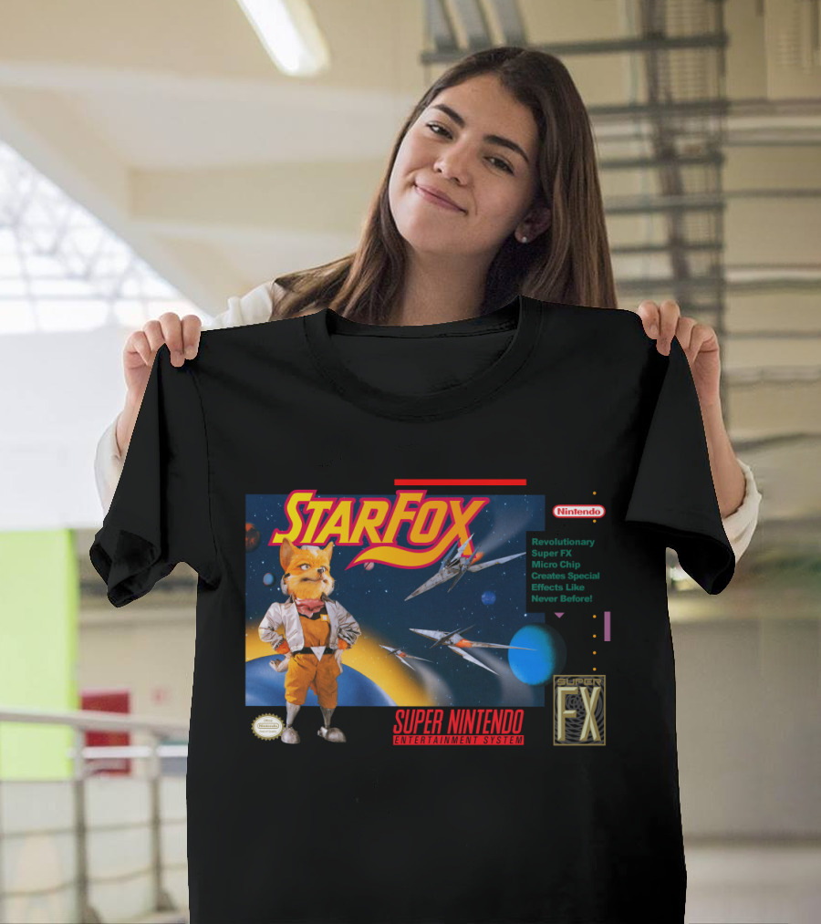Star Fox Super Nintendo Entertainment System Super FX Chip Nintendo Game Box T-Shirt