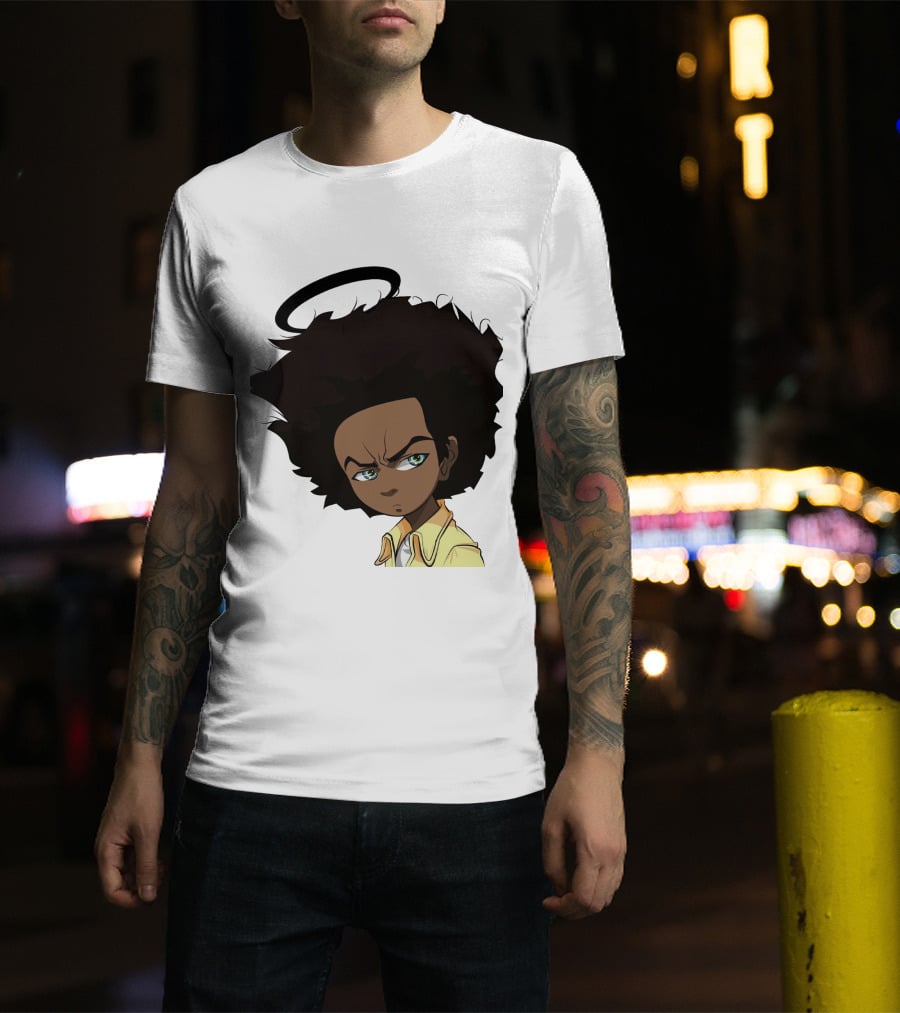 TBD7 Boondocks Huey Freeman Anime Halo T-Shirt