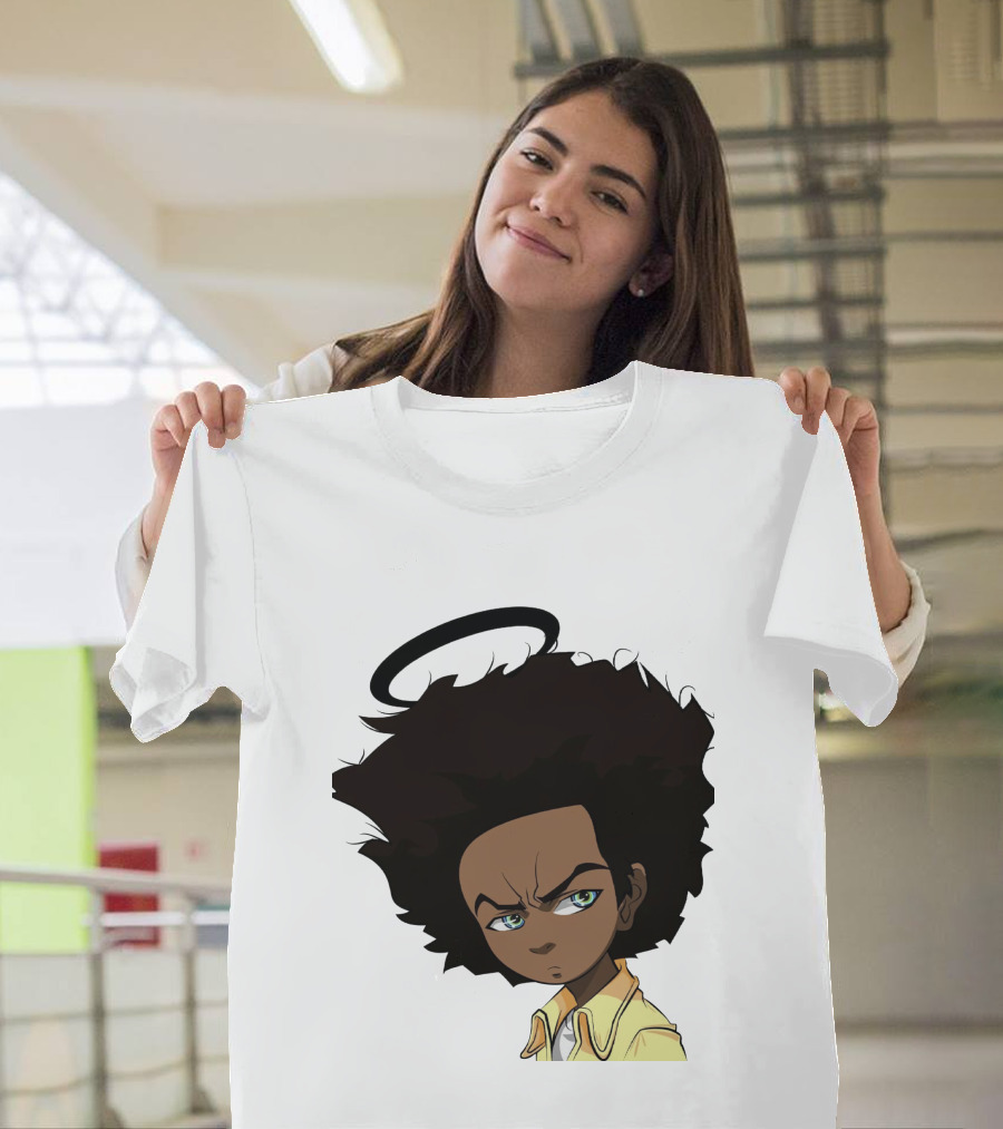 TBD7 Boondocks Huey Freeman Anime Halo T-Shirt