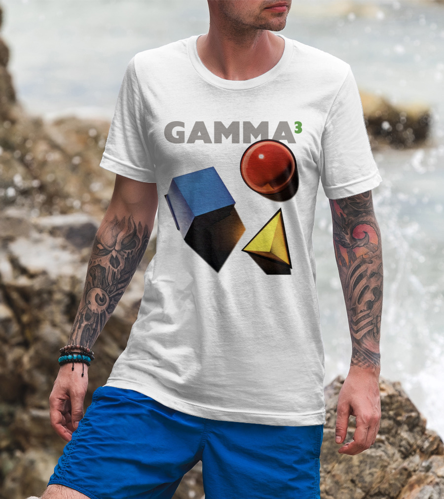 GAMMA 3 Geometric Shapes Cube Sphere Pyramid T-Shirt