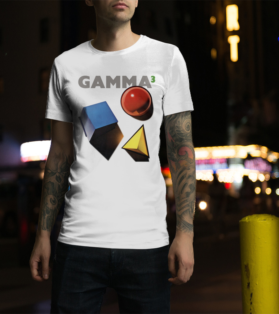 GAMMA 3 Geometric Shapes Cube Sphere Pyramid T-Shirt