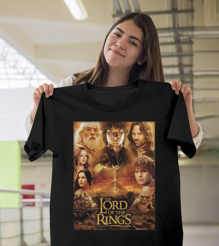 The Lord of the Rings Gandalf Frodo Aragorn Sam Gollum Movie T-Shirt