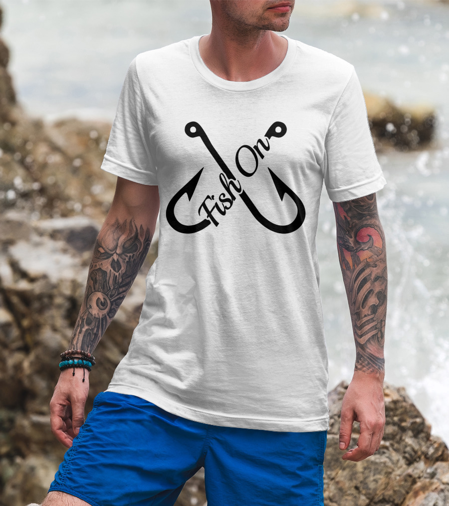 Fish On Hook Crossing T-Shirt