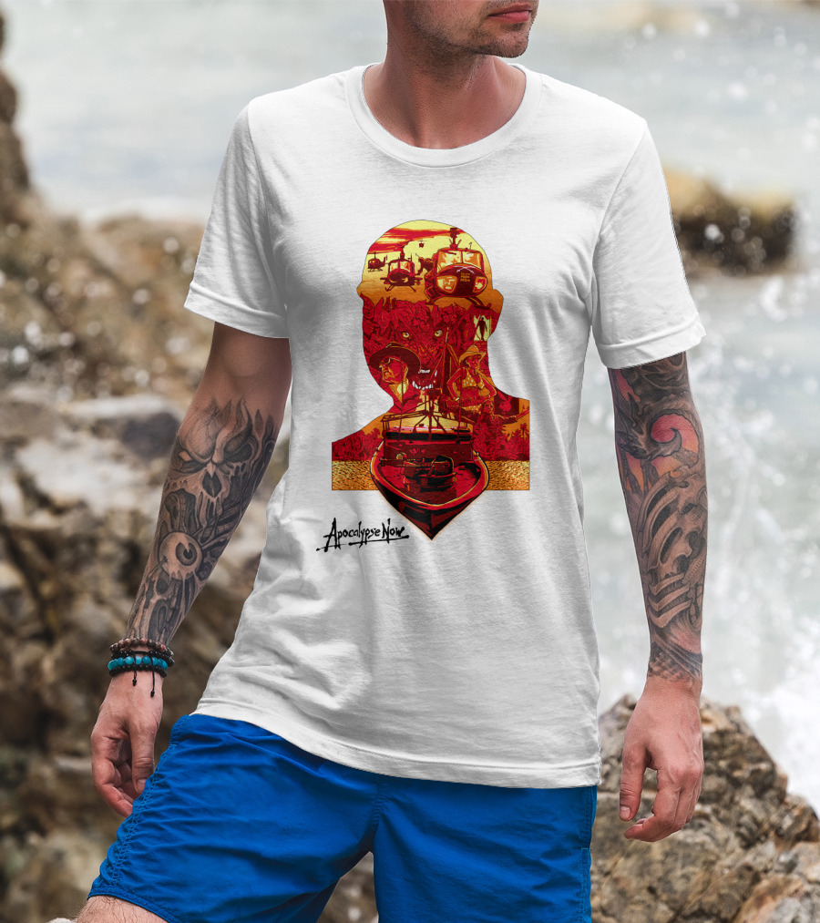 Apocalypse Now Graphic With Helicopters And Boat T-Shirt