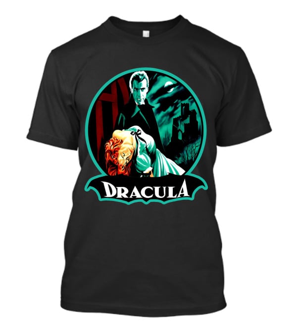 Dracula Bela Lugosi Vintage Horror Gothic Castle Dark Moonlit Night T-Shirt