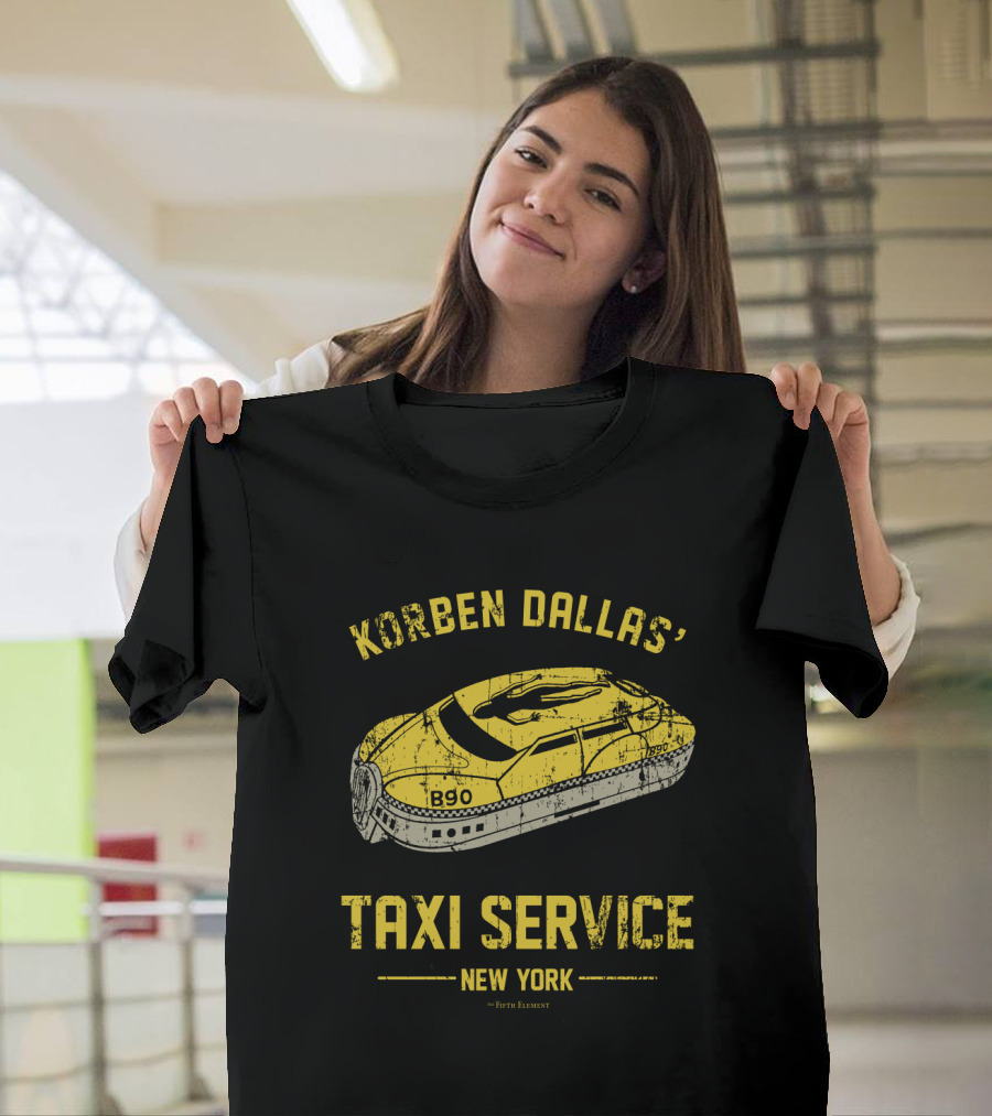 Korben Dallas' Taxi Service New York The Fifth Element B90 T-Shirt