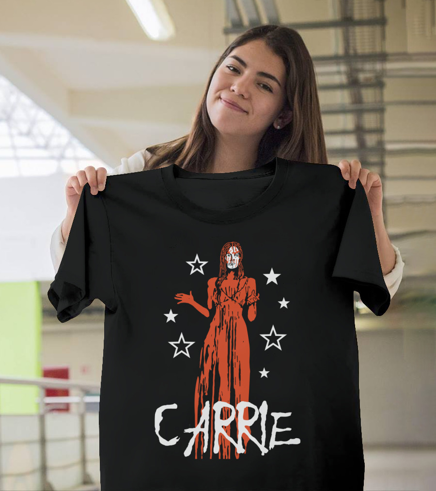 Carrie 1976 Blood-Soaked Prom With Stars T-Shirt