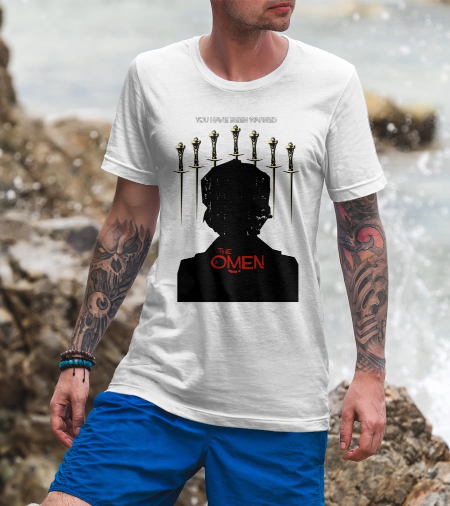 You Have Been Warned The Omen 1976 Silhouette And Daggers T-Shirt