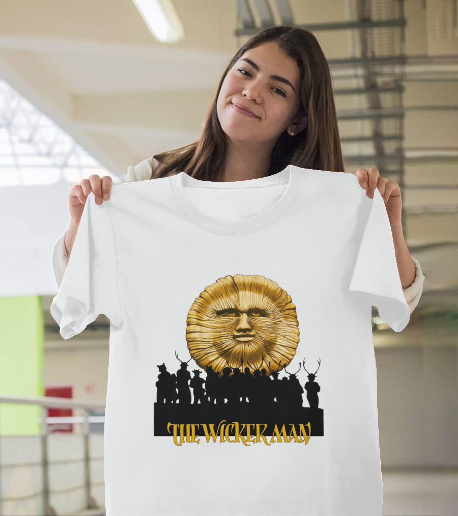 The Wicker Man Sun Face And Silhouetted Figures T-Shirt