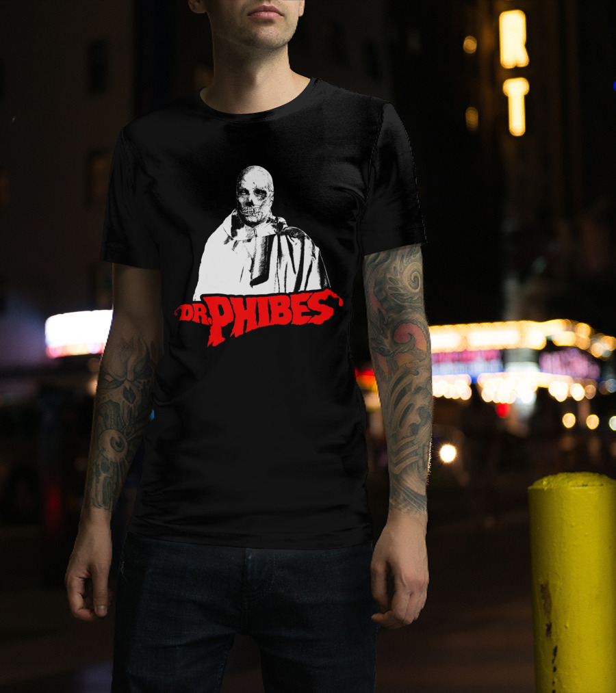 Dr. Phibes Skull Cloak T-Shirt