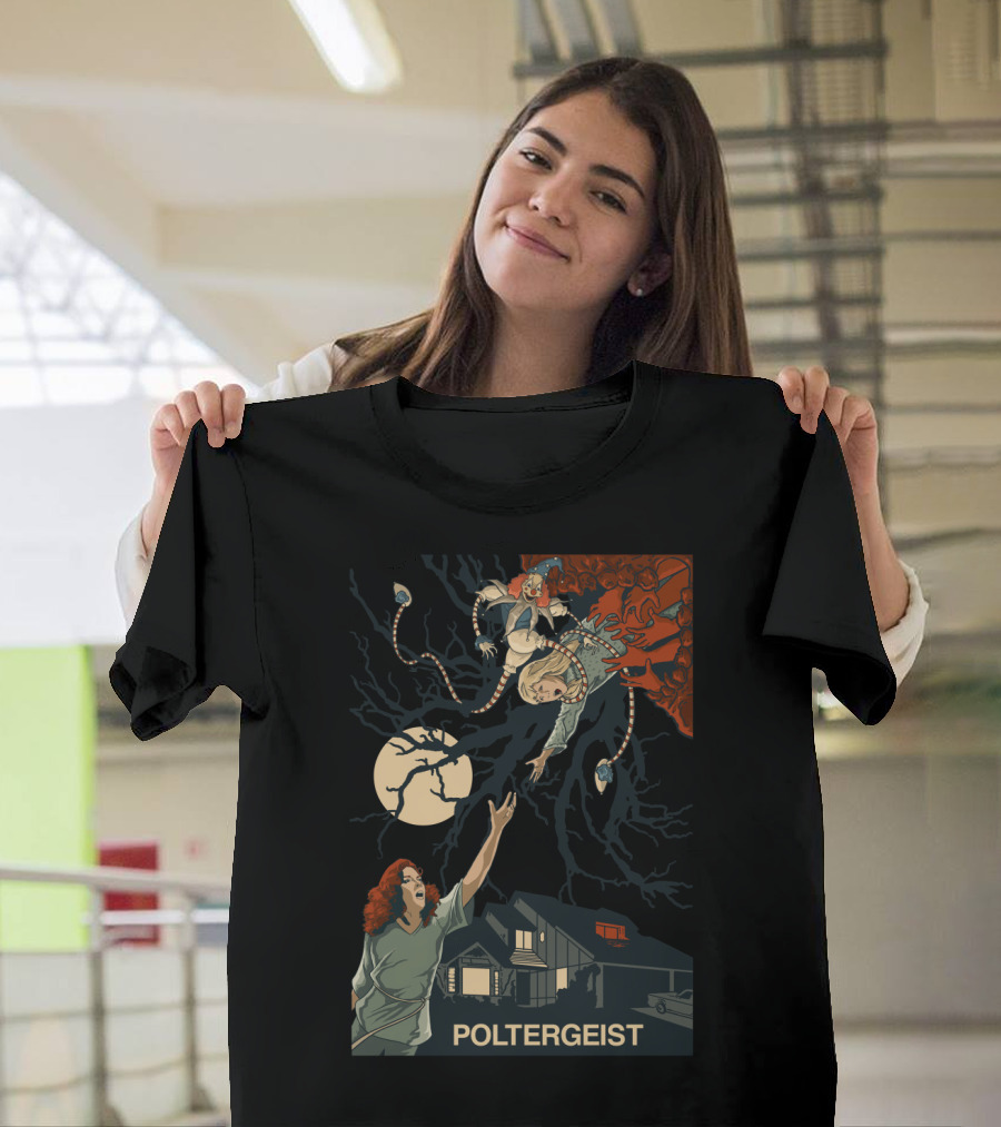 Poltergeist II The Other Side 1986 Moonlit Horror Escape T-Shirt