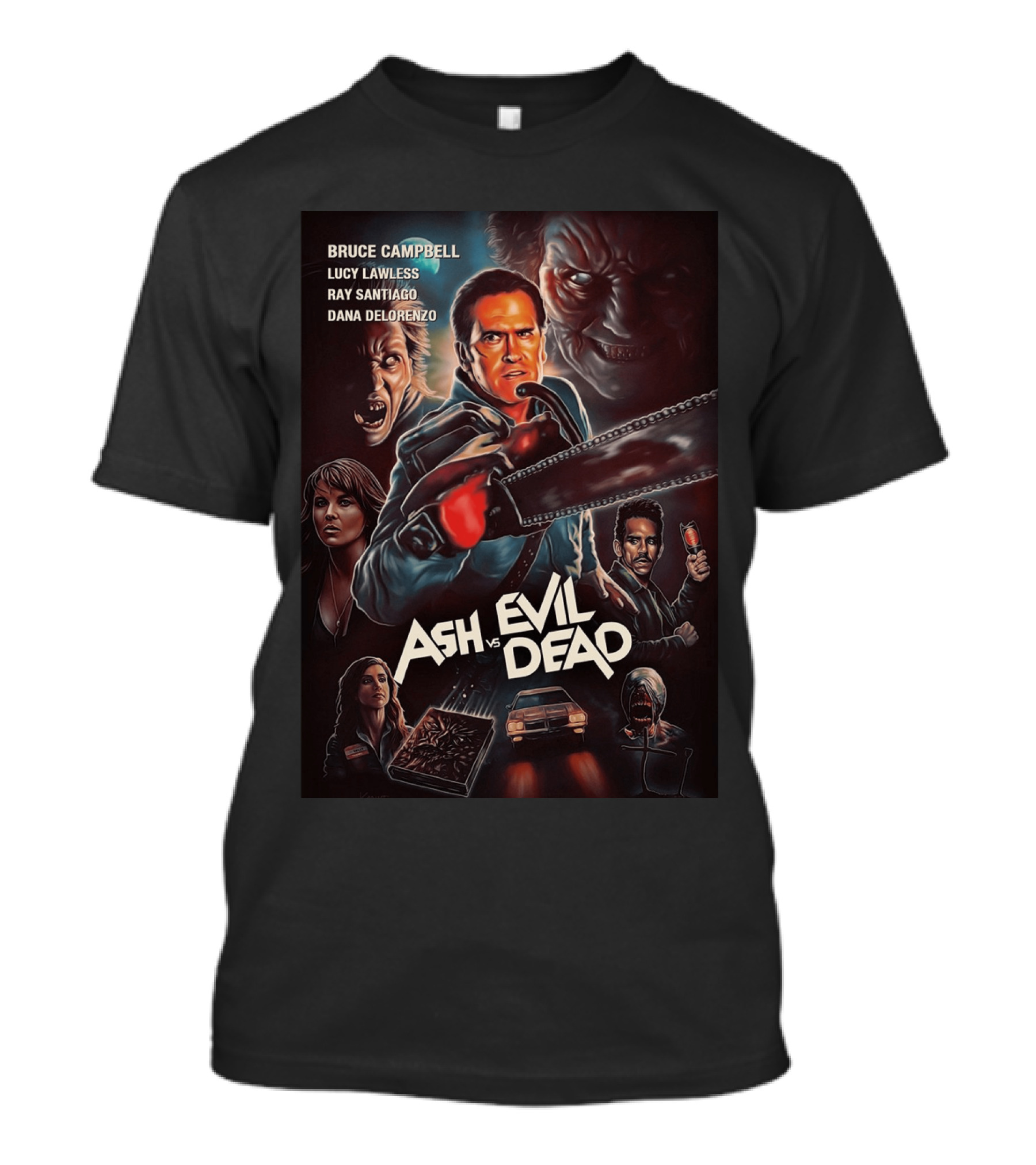 Bruce Campbell Ash Vs. Evil Dead Chainsaw Horror T-Shirt