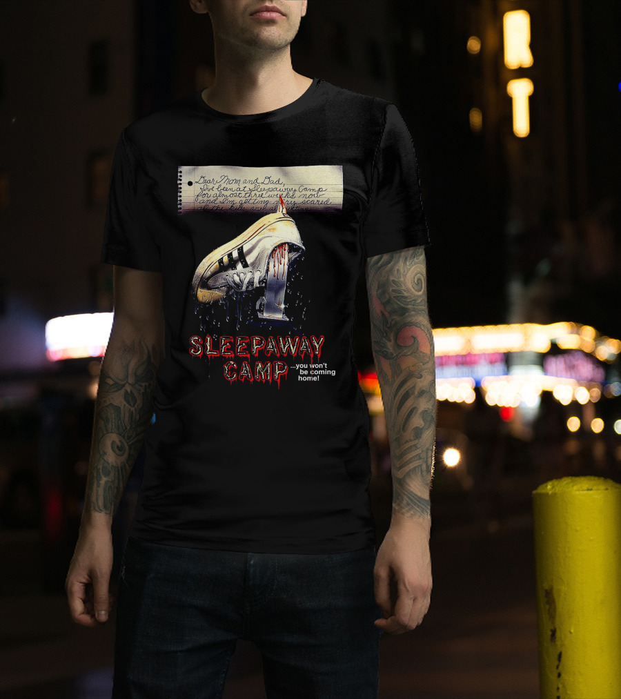 Sleepaway Camp You Won't Be Coming Home Bloody Shoe Note T-Shirt