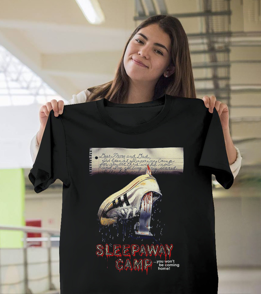Sleepaway Camp You Won't Be Coming Home Bloody Shoe Note T-Shirt