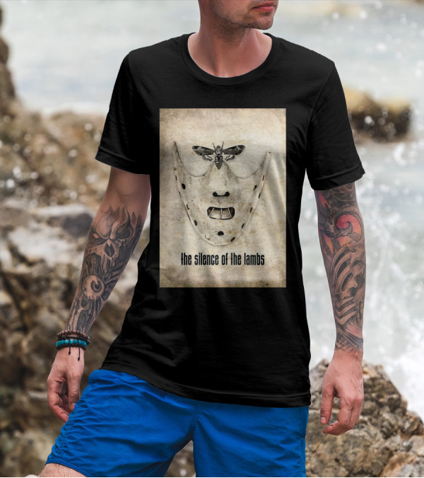 The Silence Of The Lambs Hannibal Lecter Mask With Death's-Head Hawkmoth T-Shirt