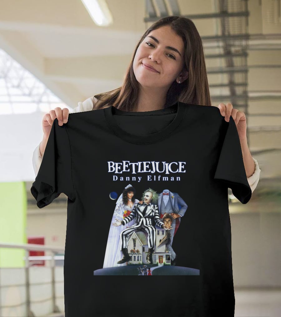 Beetlejuice Danny Elfman Striped Suit House Wedding Scene T-Shirt