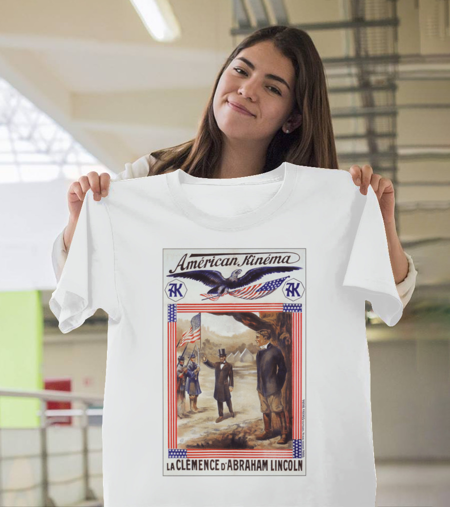 American Kinéma La Clemence d'Abraham Lincoln Eagle Flag T-Shirt