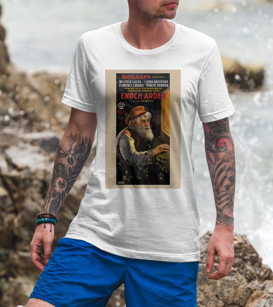 BIOGRAPH Presents Enoch Arden Wilfred Lucas Linda Arvidson Florence Labadie Robert Harron D.W. Griffith Tennyson's Immortal Poem T-Shirt