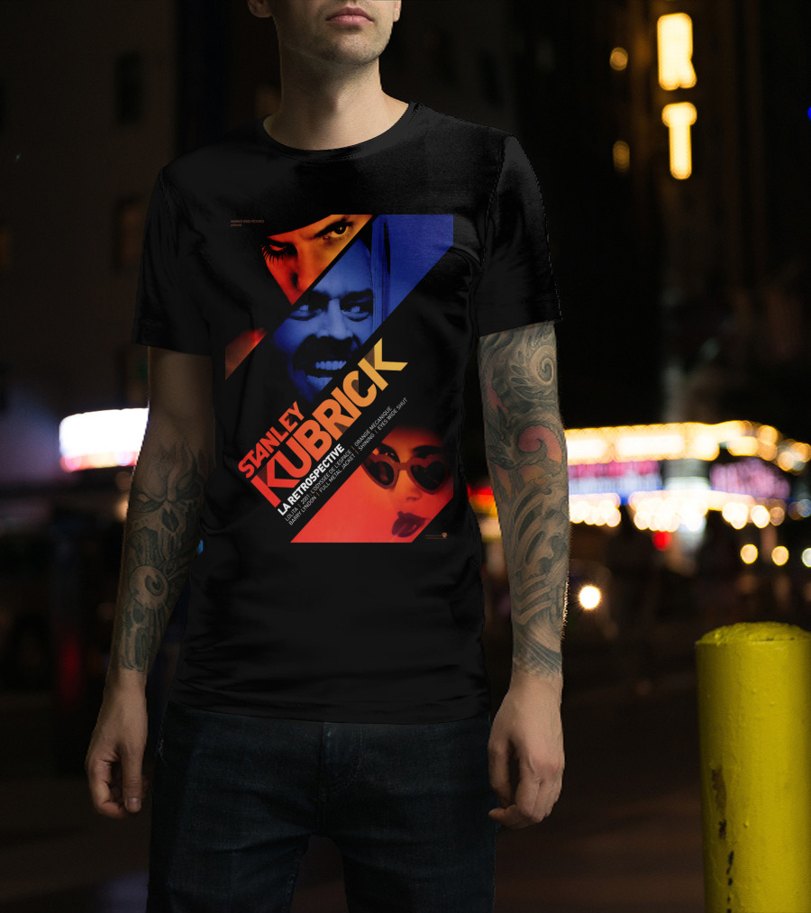 Stanley Kubrick LA Retrospective Warner Bros Entertainment 2001 L'odyssée DE L'espace Barry Lyndon Shining Full Metal Jacket Lolita Eyes Wide Shut T-Shirt