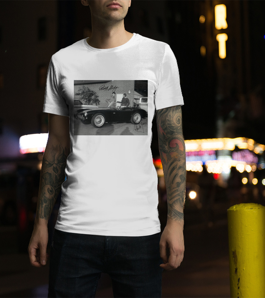 1963 Steve McQueen Carroll Shelby Cobra Classic Car Photo T-Shirt