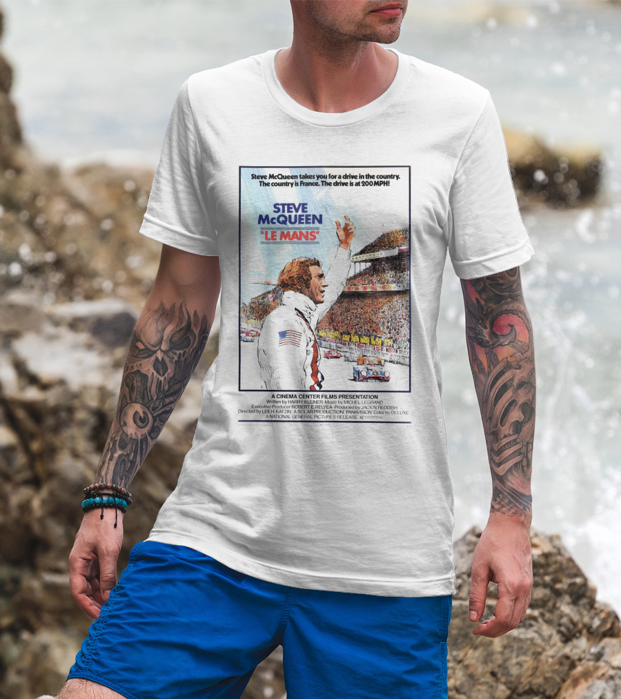 Steve McQueen Le Mans 1971 Racing Champion At 200 MPH T-Shirt
