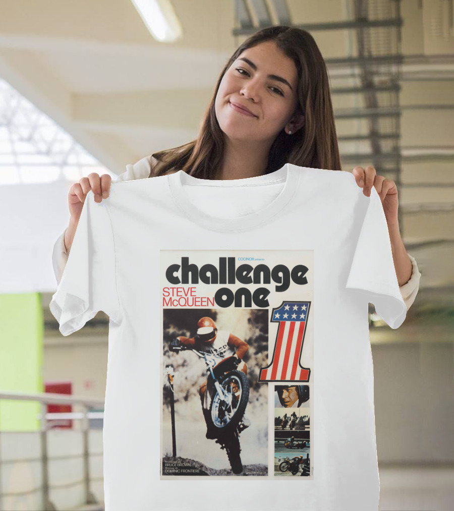 ON ANY SUNDAY Challenge One Steve McQueen Number One Racing Motocross America T-Shirt