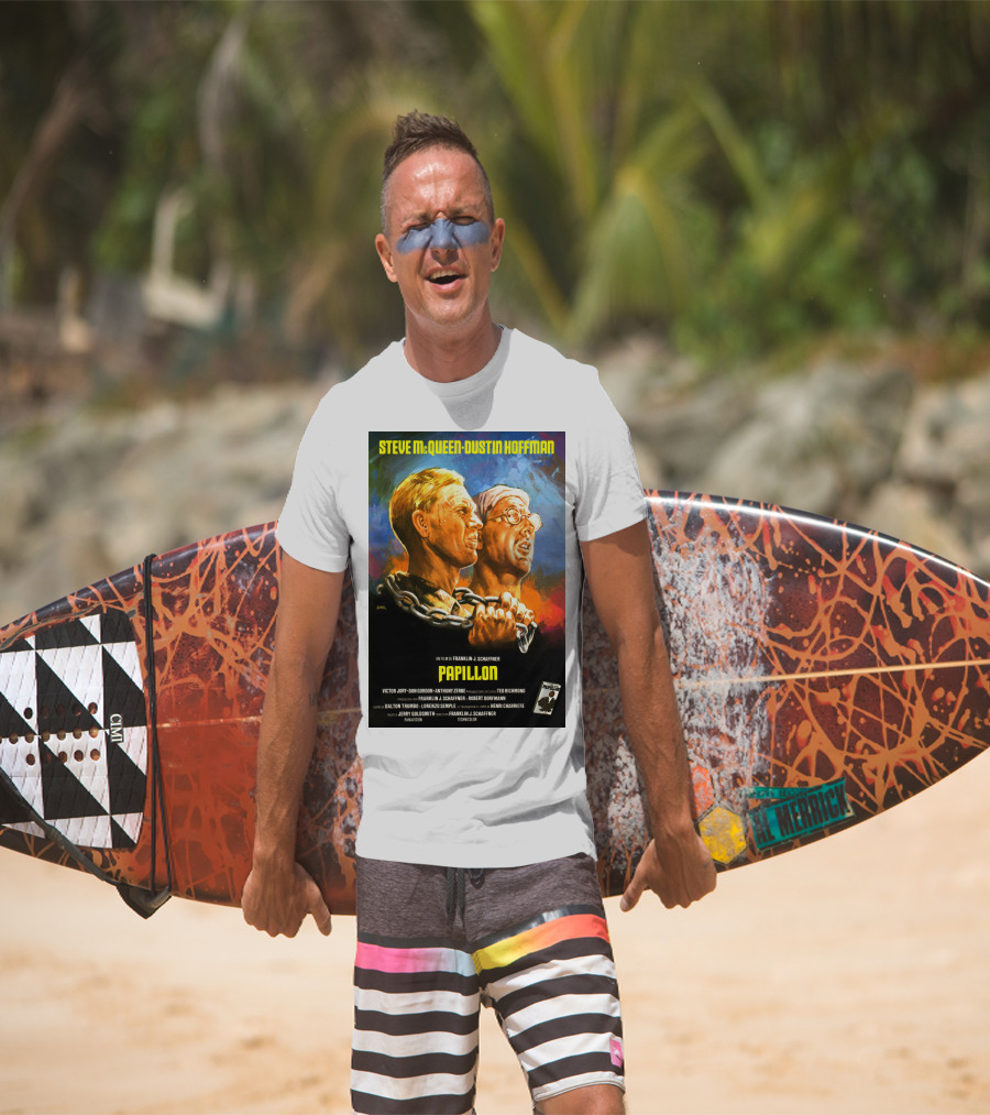 Steve McQueen Dustin Hoffman Papillon Movie T-Shirt