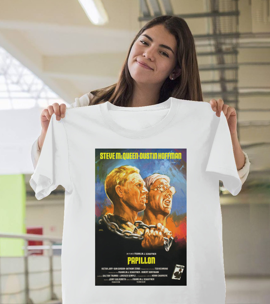 Steve McQueen Dustin Hoffman Papillon Movie T-Shirt