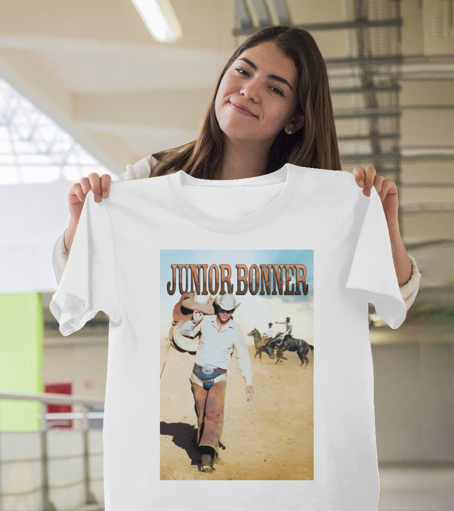 Junior Bonner 1972 Steve McQueen Rodeo Cowboy Scene T-Shirt